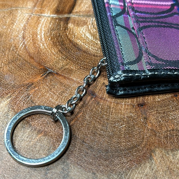COACH Tartan Card holder/Keychain - Picture 4 of 10